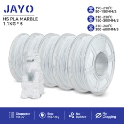 JAYO PLA Filaments 5 Rolls High-speed PLA Marble 1.75mm FDM 3D Printer Materials Neatly Wound High Toughness for FDM 3D Printer