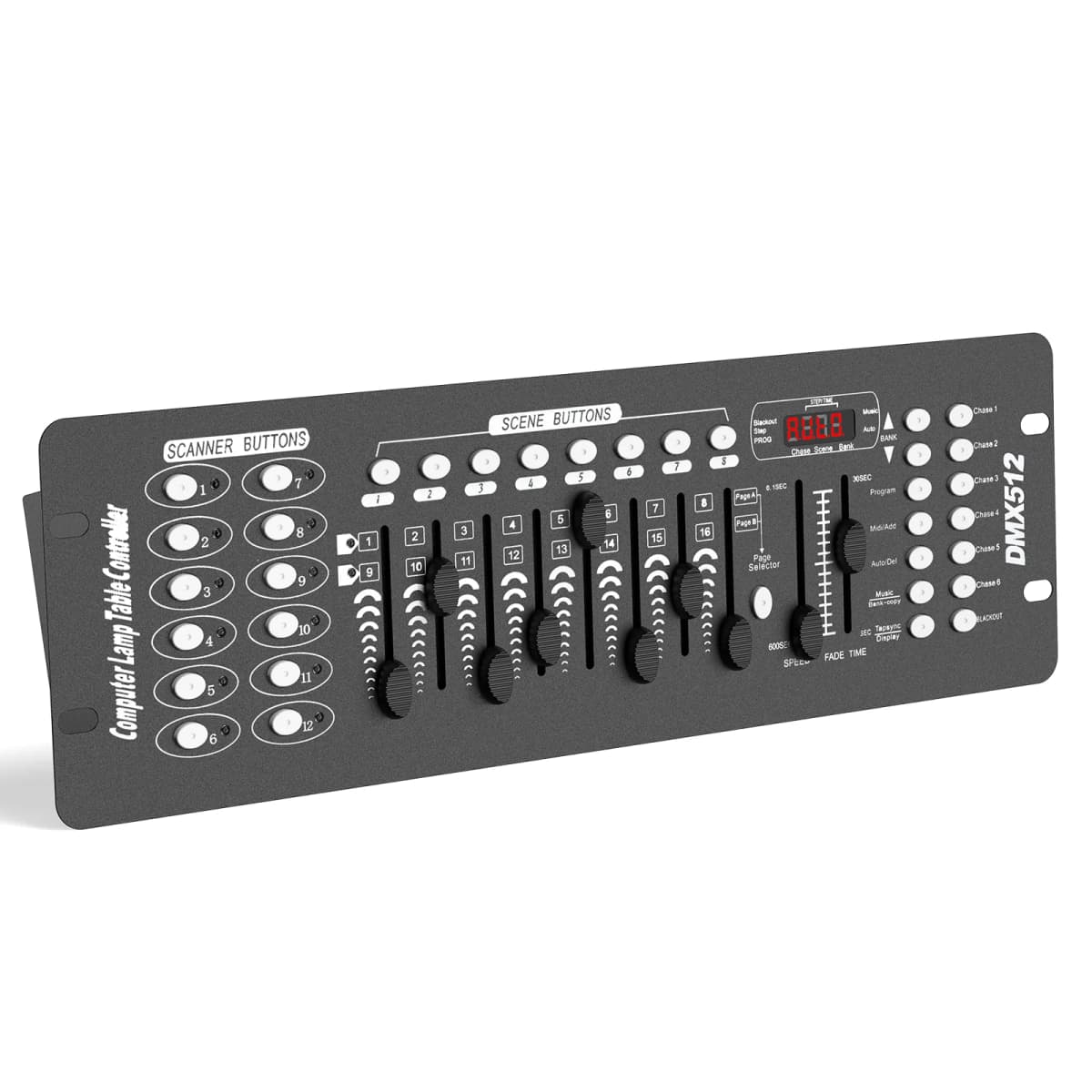 GWONG AC 100-240V Black Grand Console DMX and MIDI Operator 192 Channel Light Controller for Live Concerts KTV DJs Clubs