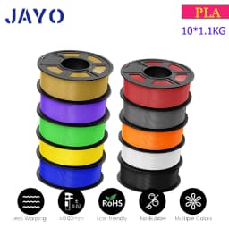 JAYO 3D Filament PLA 8Rolls 10Rolls 175mm 3D Printing No Bubbles No Drawing Smooth Multiple Colors Optional 11kg For 3D Printing