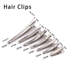20/50pcs 25-60mm Hair Clip For Jewelry Making Single Prong Alligator Hairpin With Teeth Blank Setting Base For DIY Hair Clips