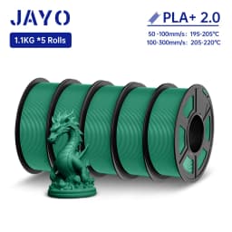 JAYO PLA + Filament Upgrade 2.0 5 Rolls PLA plus 3D Printer Filament Toughness 3D Printing Material For FDM No Tangle