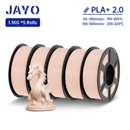 JAYO PLA + Filament Upgrade 2.0 5 Rolls PLA plus 3D Printer Filament Toughness 3D Printing Material For FDM No Tangle