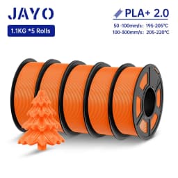 JAYO PLA + Filament Upgrade 2.0 5 Rolls PLA plus 3D Printer Filament Toughness 3D Printing Material For FDM No Tangle