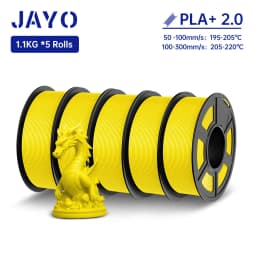 JAYO PLA + Filament Upgrade 2.0 5 Rolls PLA plus 3D Printer Filament Toughness 3D Printing Material For FDM No Tangle