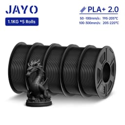 JAYO PLA + Filament Upgrade 2.0 5 Rolls PLA plus 3D Printer Filament Toughness 3D Printing Material For FDM No Tangle