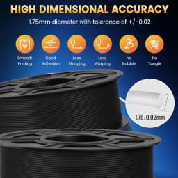 JAYO PLA + Filament Upgrade 2.0 5 Rolls PLA plus 3D Printer Filament Toughness 3D Printing Material For FDM No Tangle