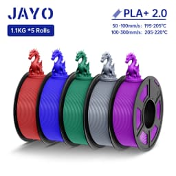 JAYO PLA + Filament Upgrade 2.0 5 Rolls PLA plus 3D Printer Filament Toughness 3D Printing Material For FDM No Tangle