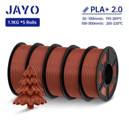 JAYO PLA + Filament Upgrade 2.0 5 Rolls PLA plus 3D Printer Filament Toughness 3D Printing Material For FDM No Tangle