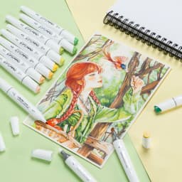 Ohuhu Kaala Marker Pen Set Color Markers Alcohol Art Markers Refillable Dual Tips Sketching Drawing Manga School Art Supplies