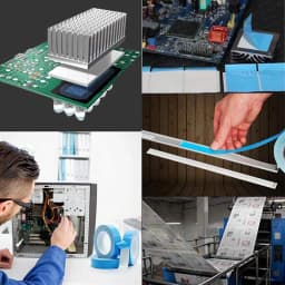 25M Double Side Thermal Conductive Tape 5-25mm Width Blue Heat Transfer Tape Adhesive Cooling Heatsink for Computer CPU GPU