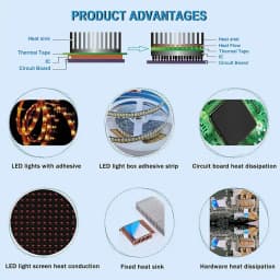 25M Double Side Thermal Conductive Tape 5-25mm Width Blue Heat Transfer Tape Adhesive Cooling Heatsink for Computer CPU GPU