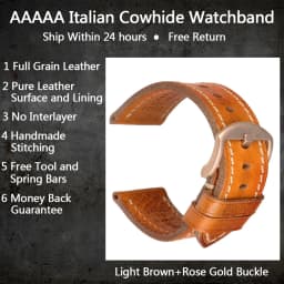 MAIKES Full Grain Cow Leather Strap Men's Vintage Watch Bracelet Handmade Accessories For Omega Hamilton watch band