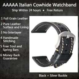 MAIKES Full Grain Cow Leather Strap Men's Vintage Watch Bracelet Handmade Accessories For Omega Hamilton watch band
