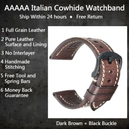 MAIKES Full Grain Cow Leather Strap Men's Vintage Watch Bracelet Handmade Accessories For Omega Hamilton watch band