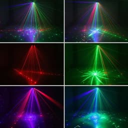 21 Hole DJ Disco Light RGB Party Beam Patterns Stage Laser Light Projector RGB UV LED Strobe Sound Party Holiday Wedding Lamp