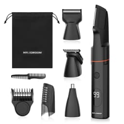 MAXGROOM 4 In 1 Body Hair Shaver Kits for Men Nose/Beard Hair Trimmer Electric IPX6 Waterproof Groin Pubic Hair Shaver for Man
