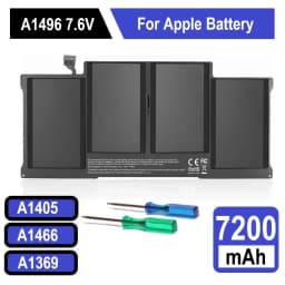 Battery for Apple MacBook Air 13" Inch Replacement Laptop Battery A1466 A1496 A1405 A1377 A1369 56Wh 7.6V Free Tools