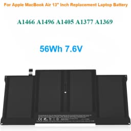 Battery for Apple MacBook Air 13" Inch Replacement Laptop Battery A1466 A1496 A1405 A1377 A1369 56Wh 7.6V Free Tools
