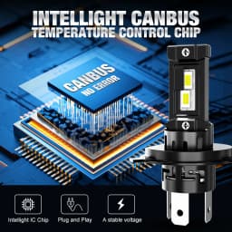 XSTORM H1 H4 H7 LED Headlight Bulb Canbus No Error 6000K 7535 CSP for Car Headlamp Auto Diode Lamps Turbo Led 12V Automobile