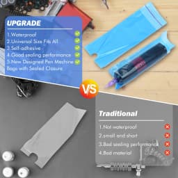 200/100/50pcs Tattoo Machine Pen Cover Bags Large Size Tattoo Pen Sleeves Waterproof Protection Makeup Pen Bags Tattoo Accessory