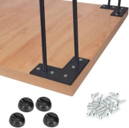 4pcs 4-34" Black Hardware Fitting Metal Thickening Steel Bar Feet V-shaped Furniture two/three Forked Iron Bedside Table Table
