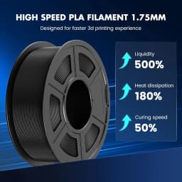 SUNLU 5KG High Speed PLA 3D Printer Filament 1.75mm Fast Printing Speed 600 mm/s Neatly Wound for FDM 3D Printing Materials