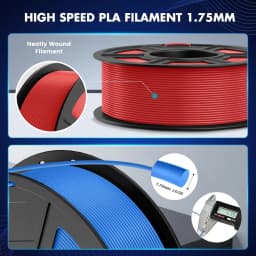 SUNLU 5KG High Speed PLA 3D Printer Filament 1.75mm Fast Printing Speed 600 mm/s Neatly Wound for FDM 3D Printing Materials