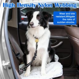 1PCS High Grade Dog Car Safety Belt Dog Safety Belt with Damping Belt and Reflective Line Adjustable Length Suitable Any Dog