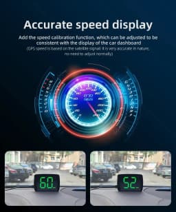 Y03 Universal Car HUD Head Up Display Digital Speedometer Big Font KMH Projector For Auto Electronic Speed Meter Accessory