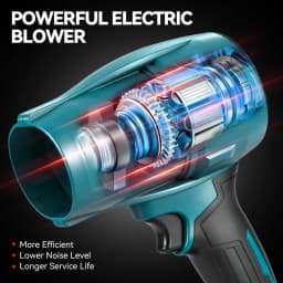 ONEVAN 200M/S Brushless Turbo Blower 2000W Cordless Electric Air Blower Dust Snow Removal Tool for Makita 18V Battery Pin