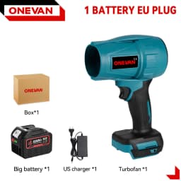 OENVAN 2000W Brushless Electric Air Blower 200M/S Cordless Turbo Blower Dust Snow Sweeper Power Tool for Makita 18V Battery Pin