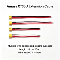 1 PCS/5 PCS XT30U Amass 1PCS Male Female Connector Plug With 16/18AWG Silicon Wire