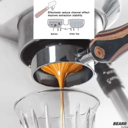 BEARR Coffee Powder Hammer Wooden Handle Adjustable Depth Constant 30lb Horizontal Calibration Down Press Espresso Coffee Tamper