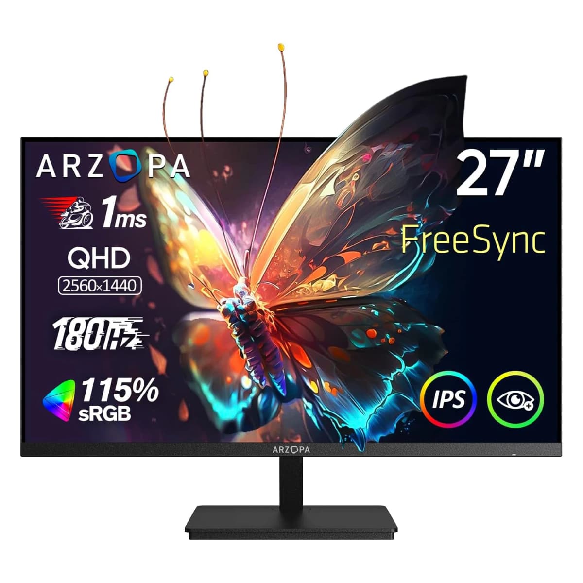 New ARZOPA 27inch 180Hz 2K FastIPS QHD PC Monitor 1ms FreeSync Gaming monitor,M1RC