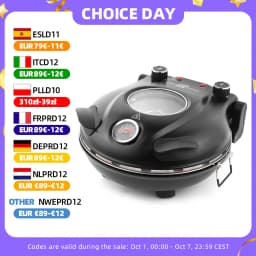 Klaif Electric Pizza Maker, 420℃, 1200 Watt, 5 Separate Temperature Levels, Flame Resistant Stone Plate 1200W 32cm