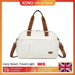 Kono 43×28×18cm Underseat Bag - EasyJet Approved Carry On Duffel with Trolley Sleeve, Travel & Weekend Bag for Women