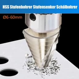 6-60mm Titanium Cone Drill High Speed Steel Peel Professional Ladder Drill Bit Sink Step Drill HSS