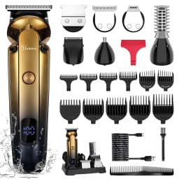 Hatteker 6-in-1 High Quality USB Chargeable Barber Waterproof Cordless Hair Trimmer Electric Cordless Professional Hair Clippers