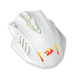 Redragon M913 Gaming 16000 DPI Wired 2.4Ghz Wireless RGB Optical Gamer Mice 16 Programmable Buttons, Black/White Mouse