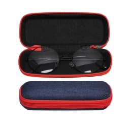 Jeans Fabric Glasses Case with Zipper, Sunglasses Protector, Grade Glasses Case, Reading Glasses Organizer Box, Carrying Bag