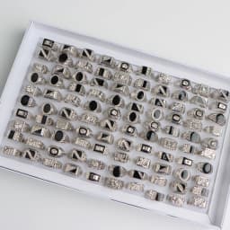 20Pcs/Lot Retro Punk Gothic Enamel Oil Drop Square Rings for Men Women Vintage Jewelry Accessories Party Gifts Mix Style