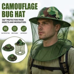 Camouflage Beekeeping Protective Bee Hat Insect Mesh Face Hat Anti-Mosquito Shawl Hat Outdoor Fishing Face Mask Hat