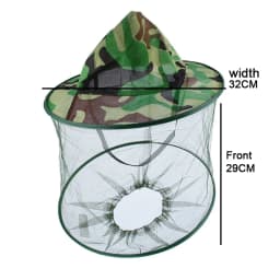 Camouflage Beekeeping Protective Bee Hat Insect Mesh Face Hat Anti-Mosquito Shawl Hat Outdoor Fishing Face Mask Hat