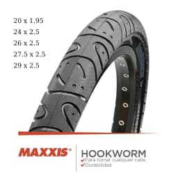 MAXXIS Hookworm 26 x 2.5 Bicycle Tire BMX Wire Bead Clincher Tire for Street Park vert Flatland 20 inch 24 26 27.5 or 29 Sizes