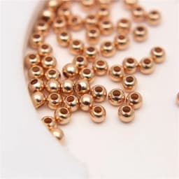 2mm 3mm Silver Gold Plated Brass Smooth Spacer Beads Tiny Metal Round Bead 2mm 3mm For Jewelry Making 200Pcs