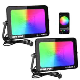 SKYWORLD APP Outdoor RGB Smart Floodlight 16 Million Colors Adjustable Color Temperature Wireless Connectivity Courtyard Lights
