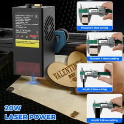 Twotrees TTS-20 Max Metal Laser Engraving Machine 600x600mm Work Area Laser Cutting Machine For Cutting MDF Acrylic Leather Wood