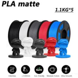 JAYO 3D PETG/PLA/PLA PLUS Filament 1.75mm PLA Filament 5 Rolls For Bambu FDM 3D Printer Neatly Wound 3D Printing Material for 3d