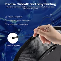 JAYO 3D PETG/PLA/PLA PLUS Filament 1.75mm PLA Filament 5 Rolls For Bambu FDM 3D Printer Neatly Wound 3D Printing Material for 3d