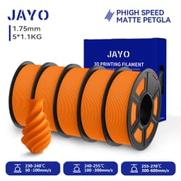 JAYO High Speed Matte PETG 3D Filament 1.75mm 30mm/s - 600mm/s Print Range High Flow Speedy PETG 3D Printer Filament for 3D